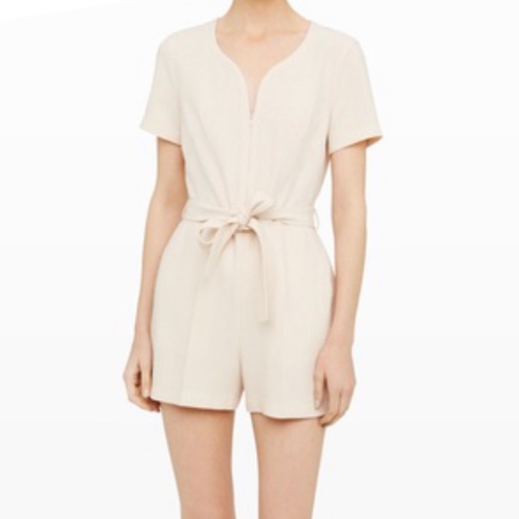 Club Monaco Zip Up Front Tie Romper - Picture 1 of 4